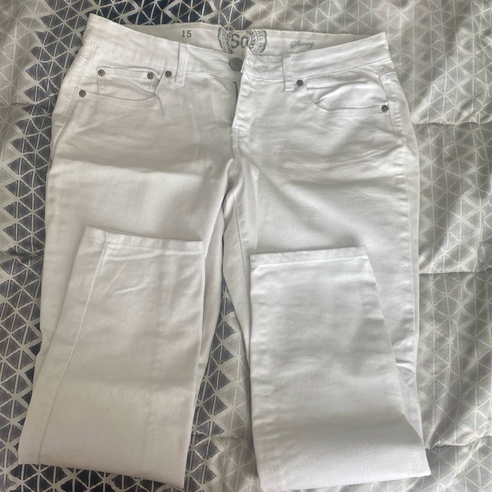 SO Juniors Skinny White Pants